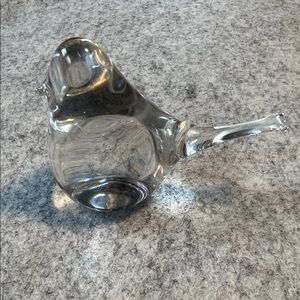 Clear Glass Bird Figurine